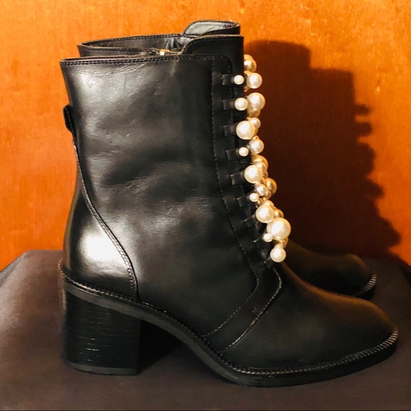 Zara Shoes - 🤩🤩BNWT Zara Faux Pearl Moto Boots🤩🤩